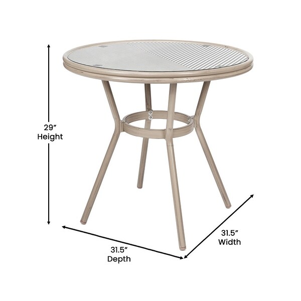 Bistro Table with Metal Frame