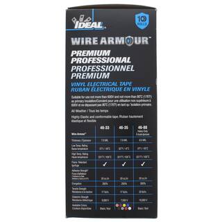 IDEAL Wire Armour 34 in. x 66 ft. x 0.007 in. 33 Premium Vinyl Tape Black (10-Pack) 46-33-10PK