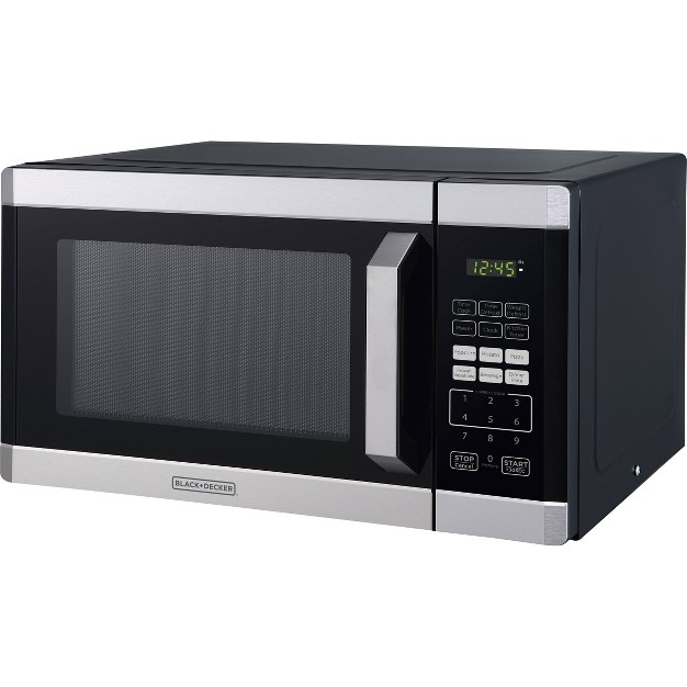 Black decker 0 9 Cu Ft 900w Microwave Oven Stainless Steel