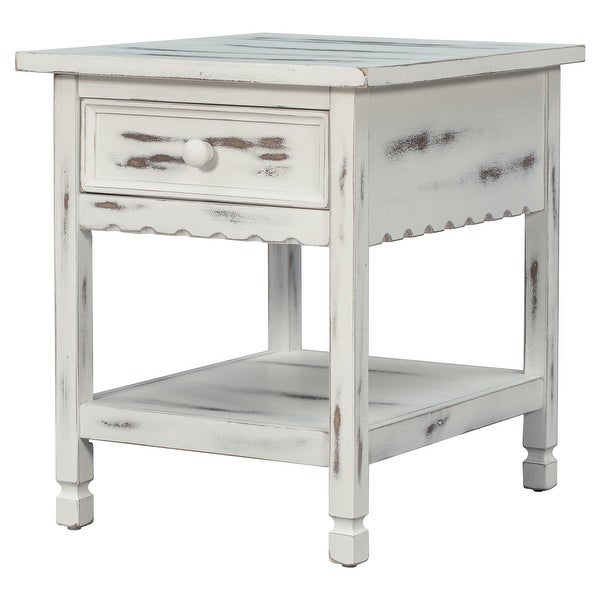 Classical End Table with Open Styled Shelf