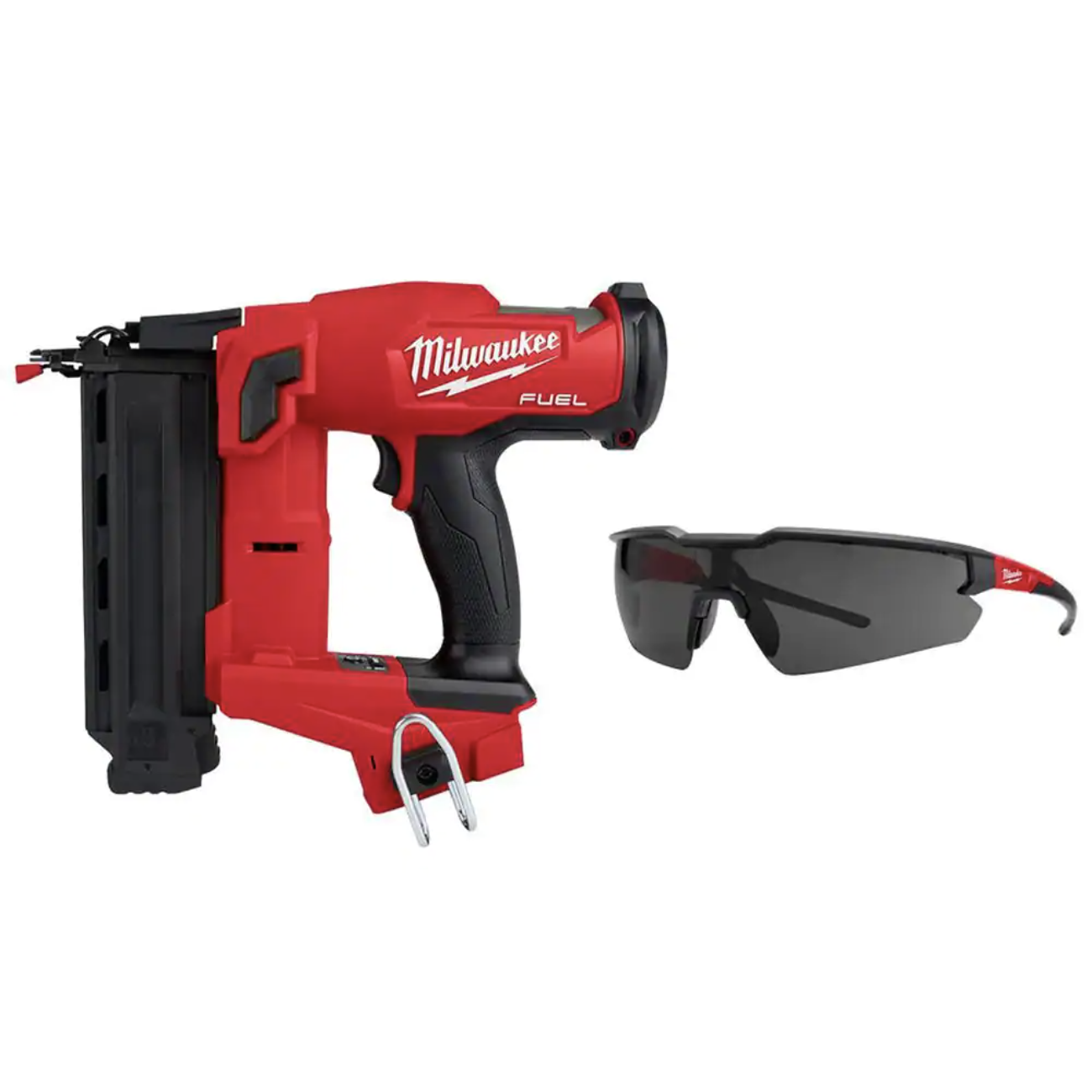 Milwaukee M18 FUEL 18V Brushless Cordless Gen II 18-Gauge Brad Nailer (Tool-Only) with Safety Glasses