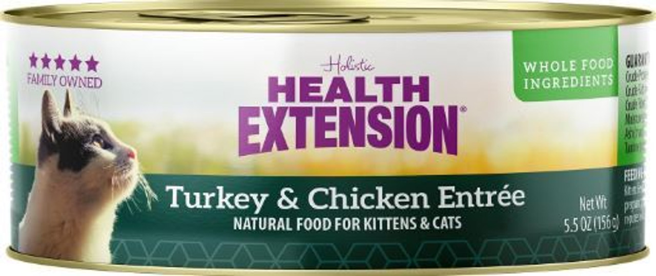 Health Extension Turkey and Chicken Entree Canned Cat Food， 5.5 Oz.