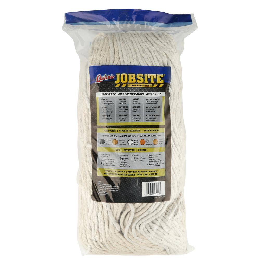 Quickie Jobsite #32 Heavy-Duty Wet Mop Head Refill (2-Pack) 3912RM