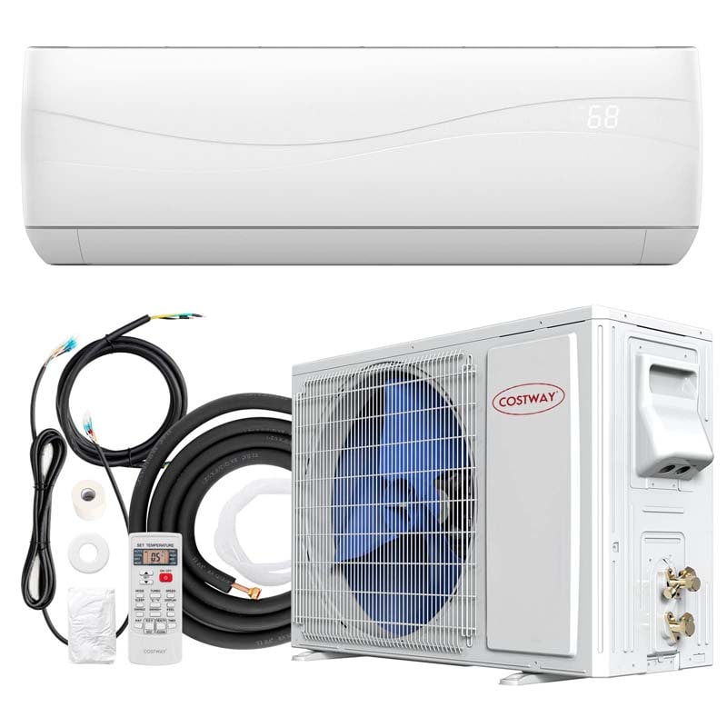 18000BTU Ductless Mini Split Air Conditioner 208-230V 19 SEER2 Wall-Mounted Inverter AC Unit with Heat Pump