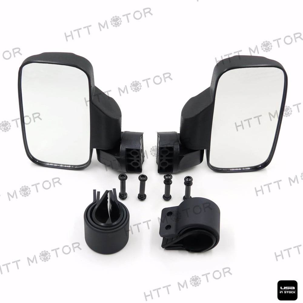 HTTMT- Side View Mirror Set for UTV Offroad High Impact Break-Away Large Wide View Race