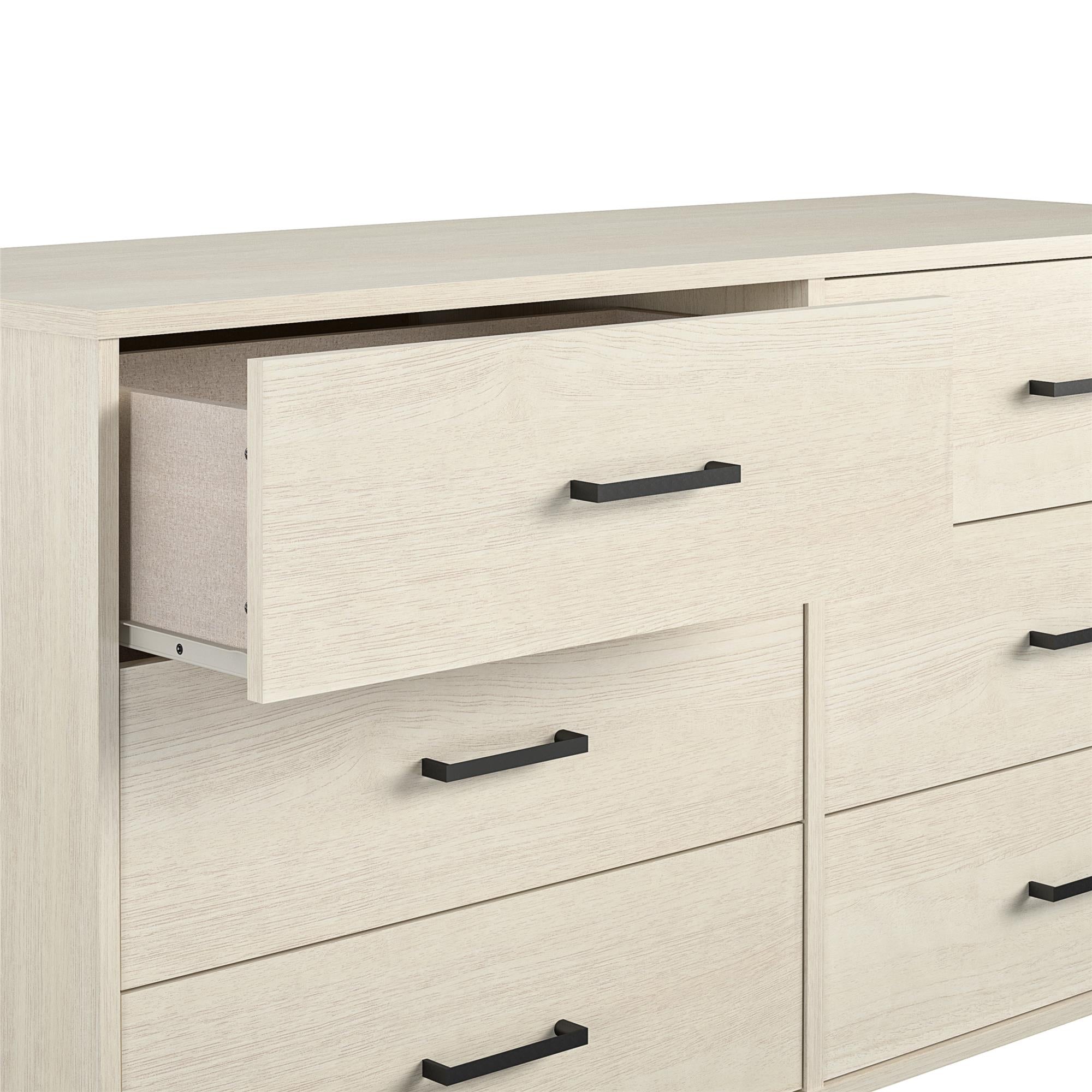 Novogratz Kelly 6 Drawer Dresser, Ivory Oak