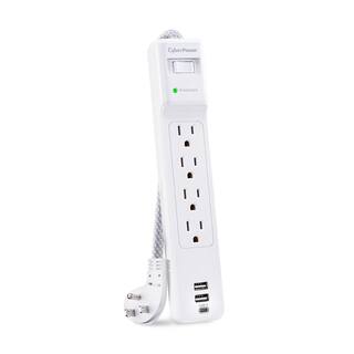 CyberPower 5 ft. 2 USB-A 1 USB-C 1500J 4-Outlet Surge Protector P405UC