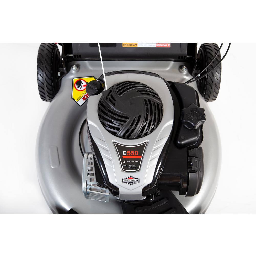 Murray 22 in. 140 cc Briggs  Stratton Walk Behind Gas Self-Propelled Lawn Mower with Front Wheel Drive and Bagger MNA153003