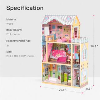 Huluwat Dreamy Dollhouse for Kids with Bright colors DJ-TC-EL-WG153