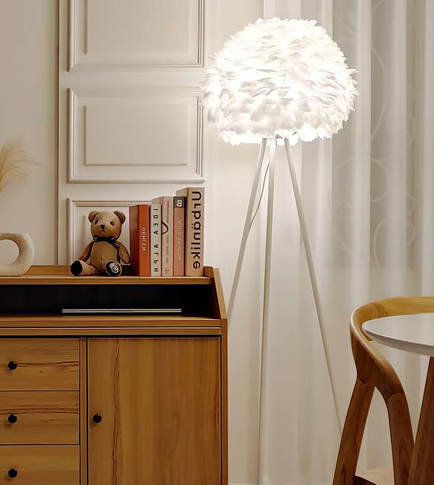 Eos Feather Floor Lamp