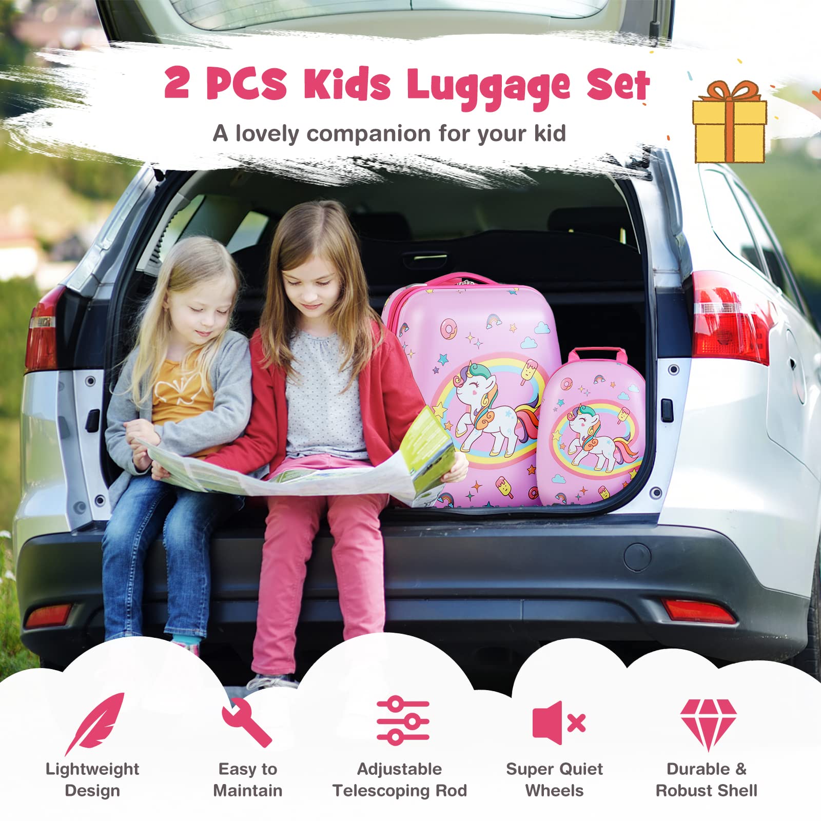 2PC Kids Luggage, 12