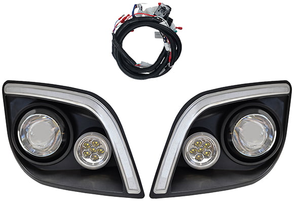 RHOX Golf Cart EZGO Express LED Headlights w/ RGBW Accents