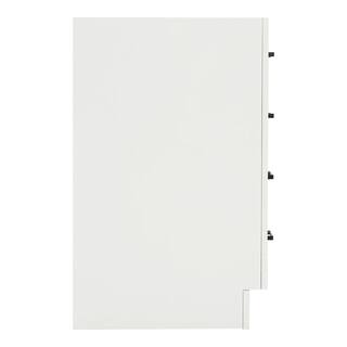 ARIEL Hepburn 36 in. W x 21.5 in. D x 34.5 in. H Bath Vanity Cabinet without Top in White T036S-L-BC-WHT