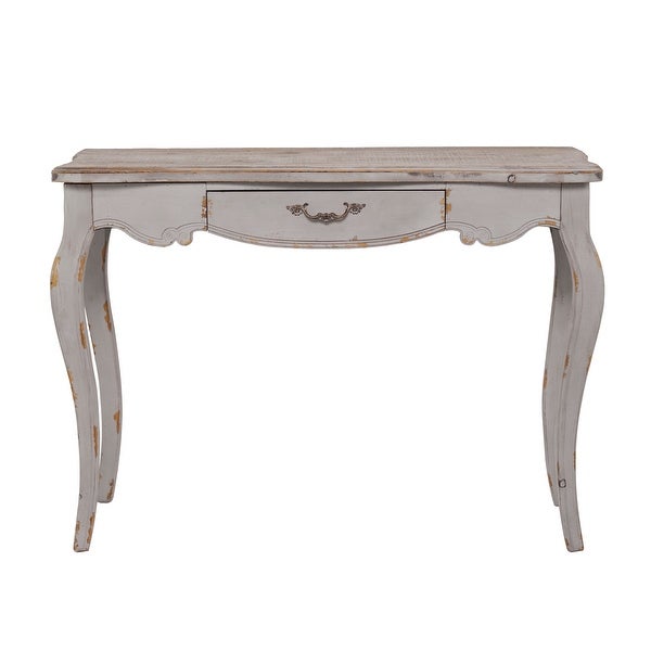 White Wood Farmhouse Console Table 31 x 43 x 17