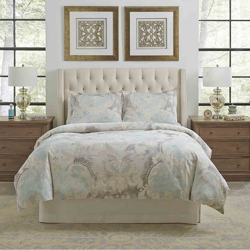 Pointehaven Riviera Embroidered Print Comforter Set