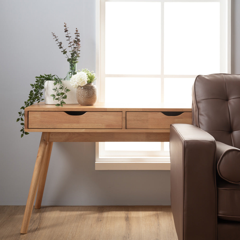 LAMAR Console Table with 2 Drawers 122cm - Natural