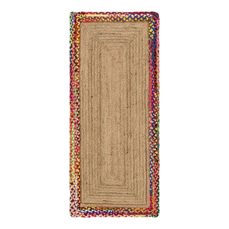 Unique Loom Manipur Braided Jute Blend Rug