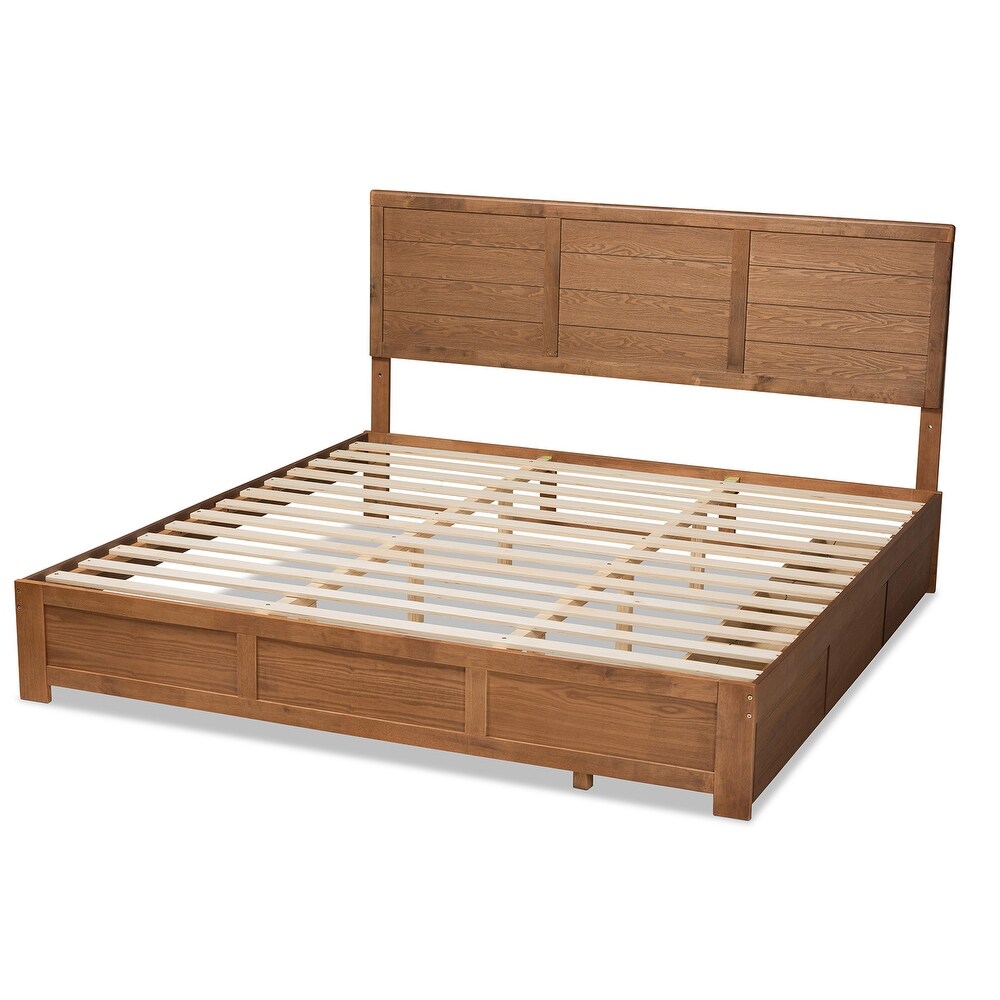 Lisa Ash brown Finished Wood 3 drawer Platform Storage Bed