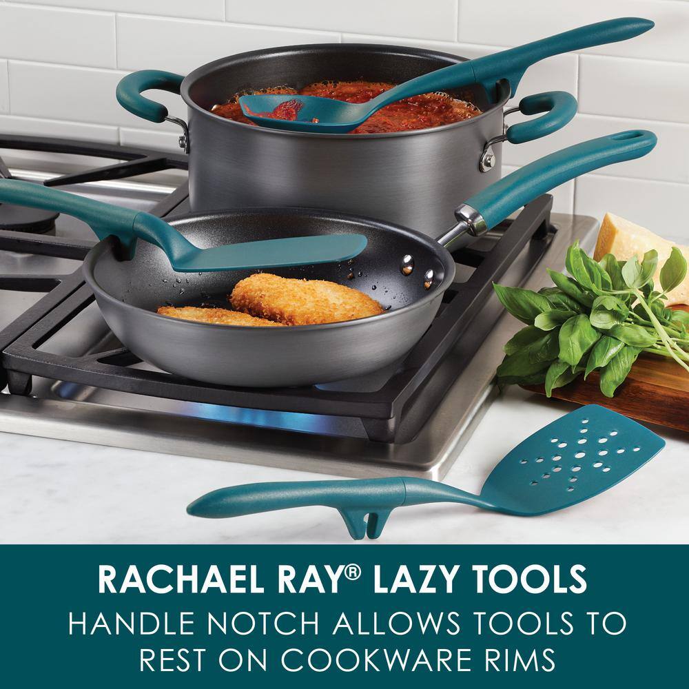 Rachael Ray Lazy Tool Kitchen 6-Piece Teal Utensils Set 48398