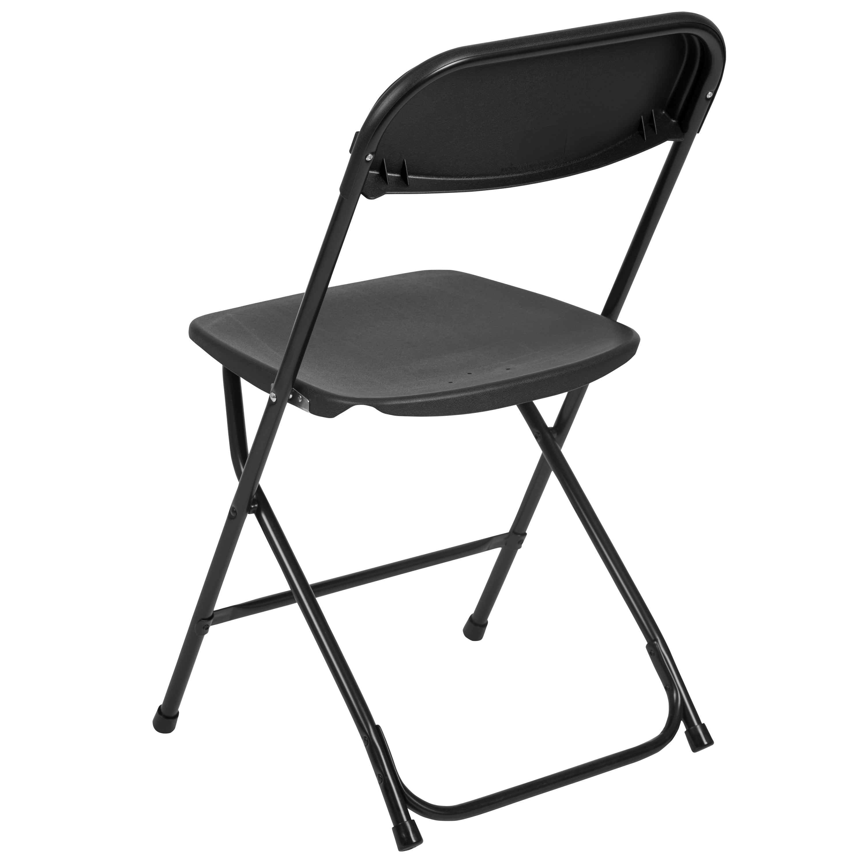 Flash Furniture Hercules™ Series Plastic Folding Chair - Black - 2 Pack 650LB Weight Capacity Comfortable Event Chair-Lightweight Folding Chair