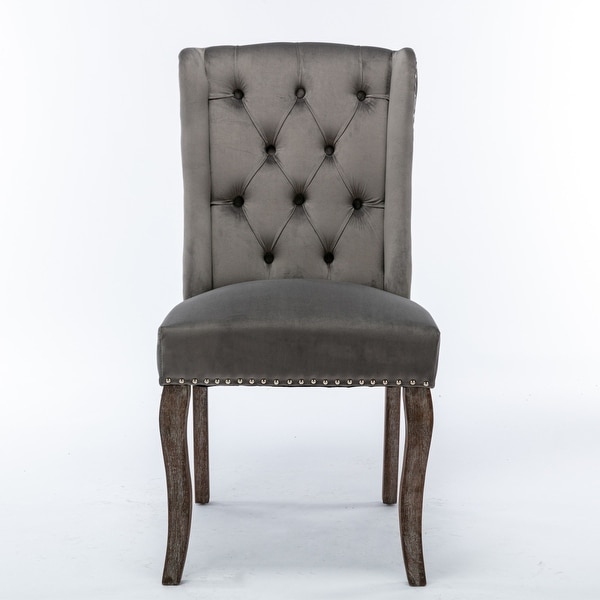 Upholstered Wingback Dining Chair Set of 2