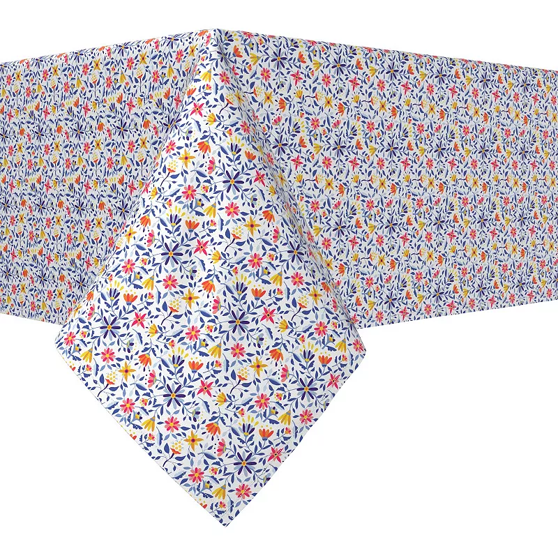 Rectangular Tablecloth， 100% Cotton， 52x84， Retro Garden