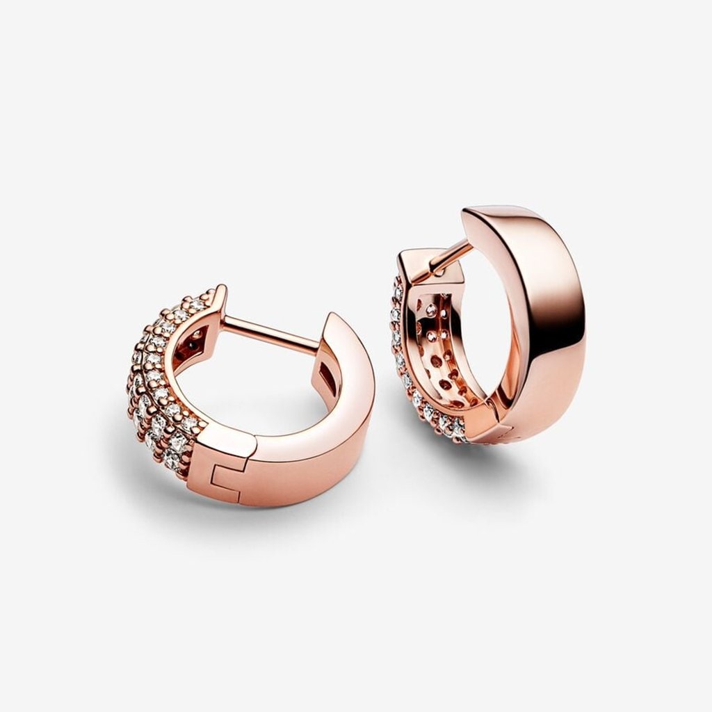 PANDORA  Pandora Timeless Pavé Double-row Hoop Earrings