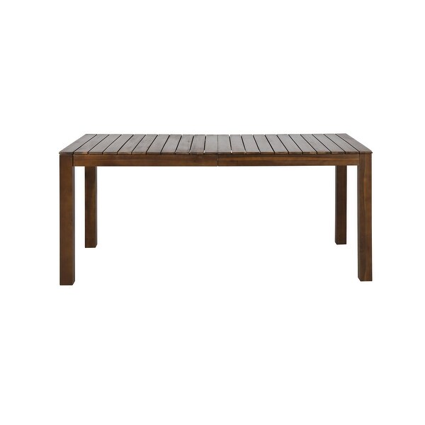 Outdoor Dining Table with Rustic and Slat Design for Backyard，Patio Bar，Deck，Dining Room