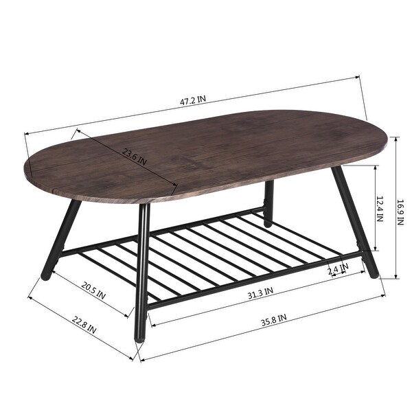 Homylin 16.9IN Coffee Tables Table