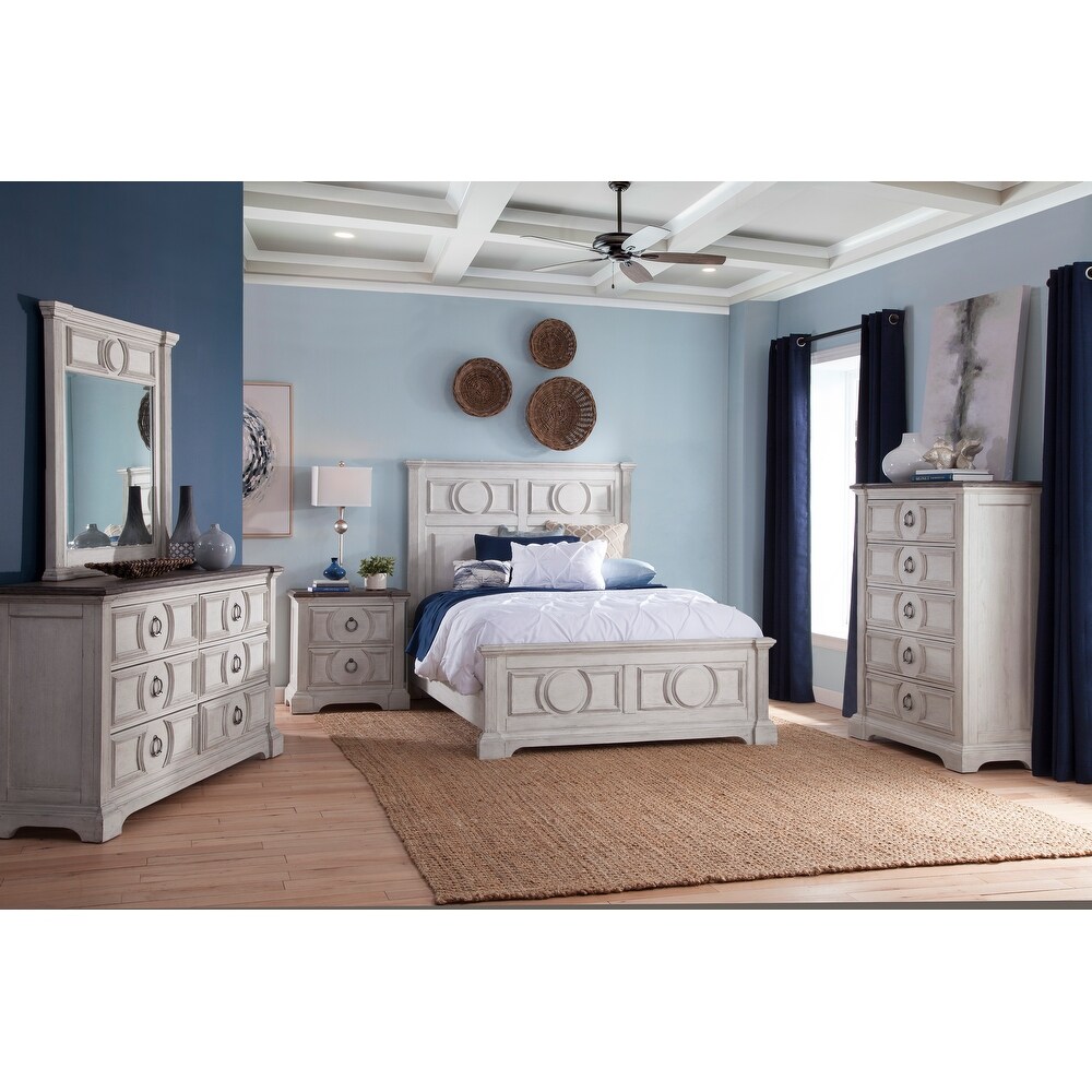 Bristow Antique White 5 piece Queen Bedroom Set by Greyson Living