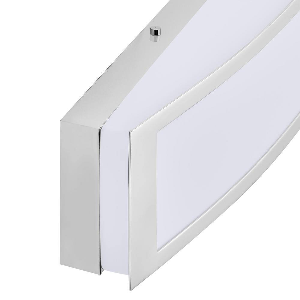 Hampton Bay Woodbury 24.02 in. Chrome LED Bathroom Vanity Light Bar with Frosted Acrylic Shade IQP1301LX-07CR