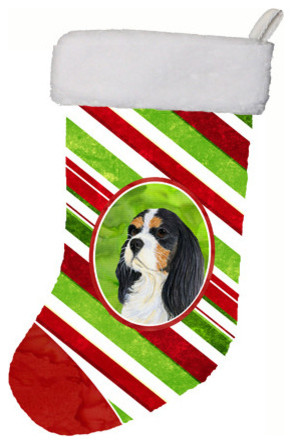 Cavalier Spaniel Candy Cane Holiday Christmas Christmas Stocking Lh9234   Contemporary   Christmas Stockings And Holders   by the store  Houzz