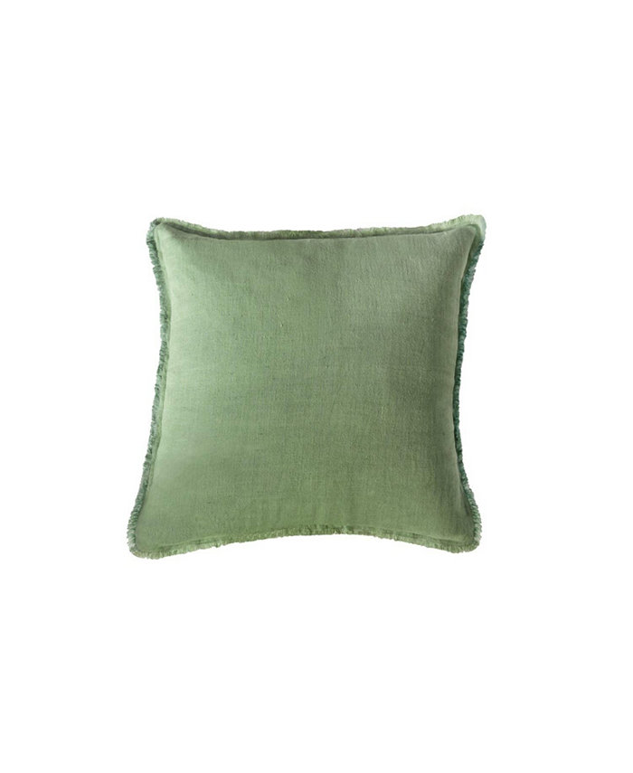 Anaya Home Green Linen Down Alternative Euro Pillow