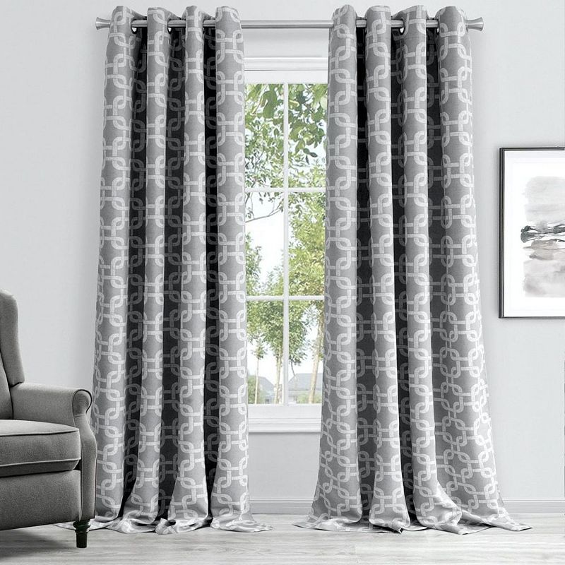 Dainty Home Interlock 100% Blackout Thermal Insulated Grommet Single Curtain Panel