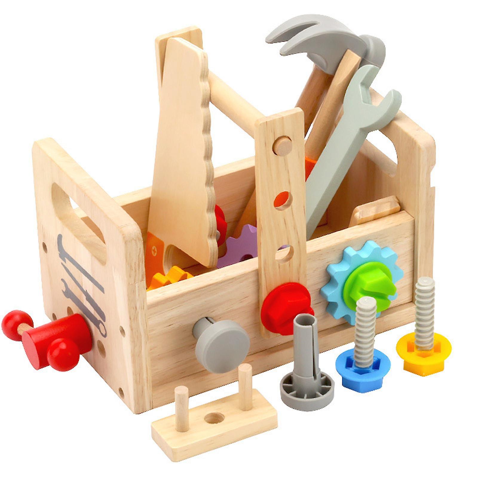 Children's Simulated Repair Kit Toys Wooden Toy Diy Creative Construction Preschool Learning Activities Gifts