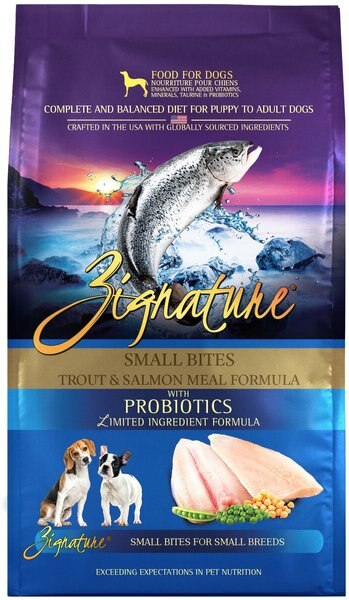 Zignature Small Bites Trout and Salmon Meal Dry Dog Food