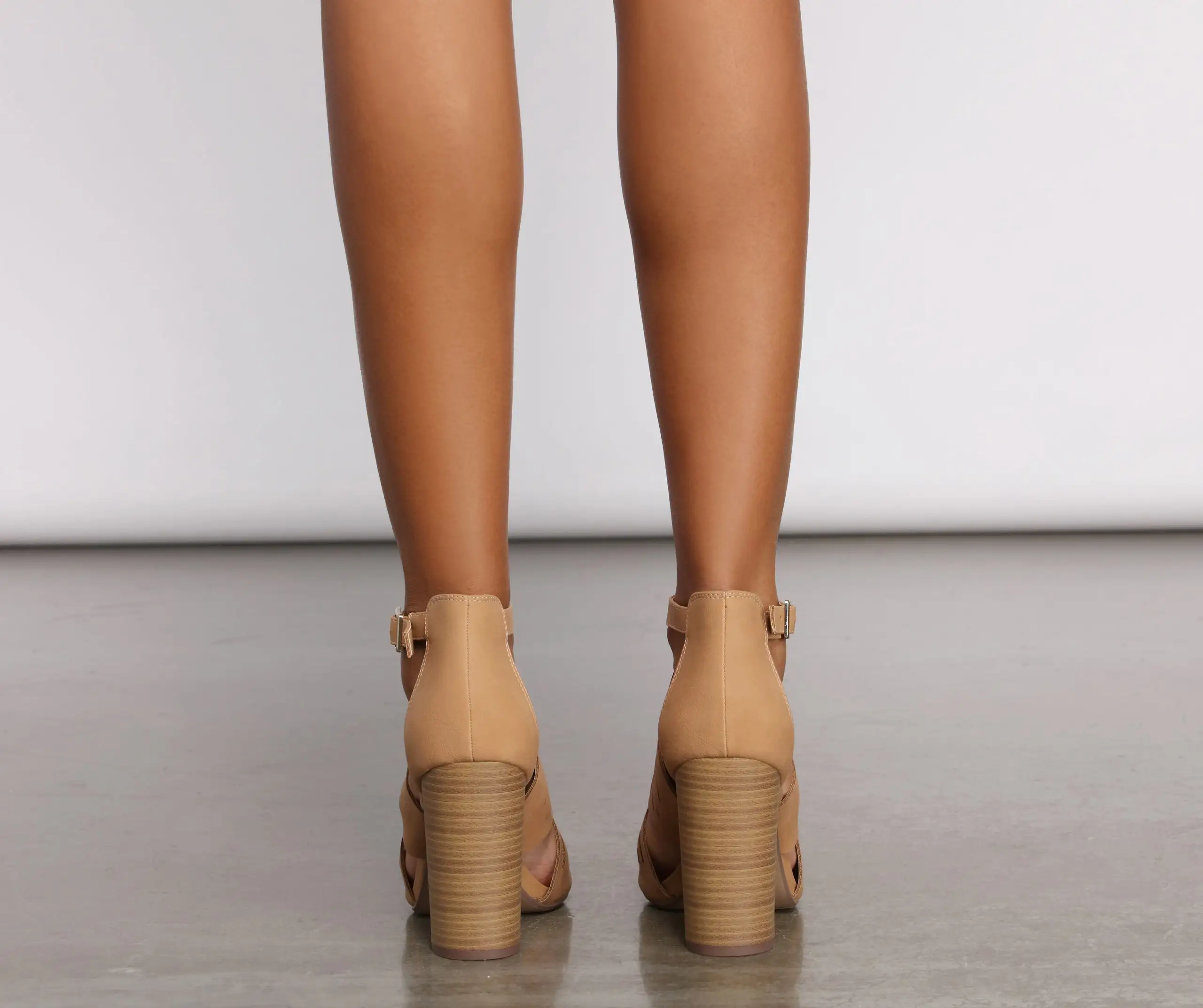 Sunny Day Stunner Peep-Toe Cut-Out Heels