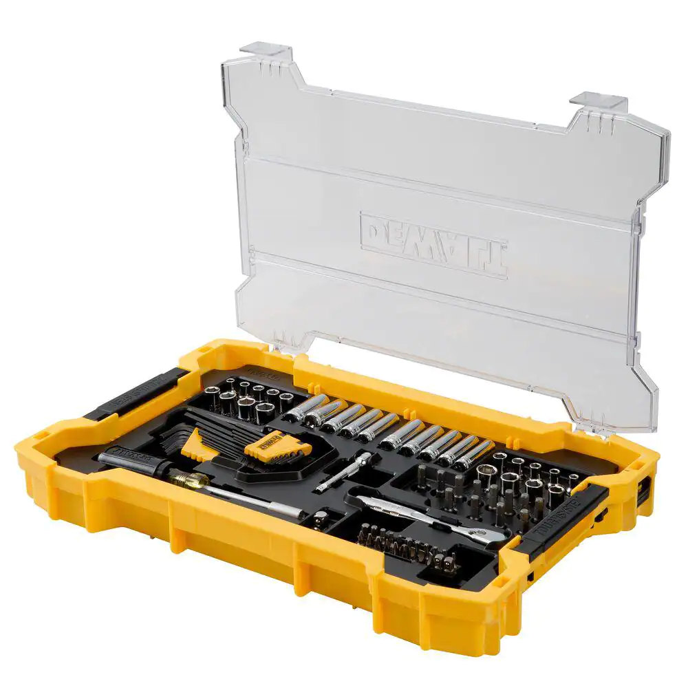 DEWALT DWMT45402 1/4 in. and 3/8 in. Drive Mechanics Tool Set with Toughsystem Trays (131-Piece)