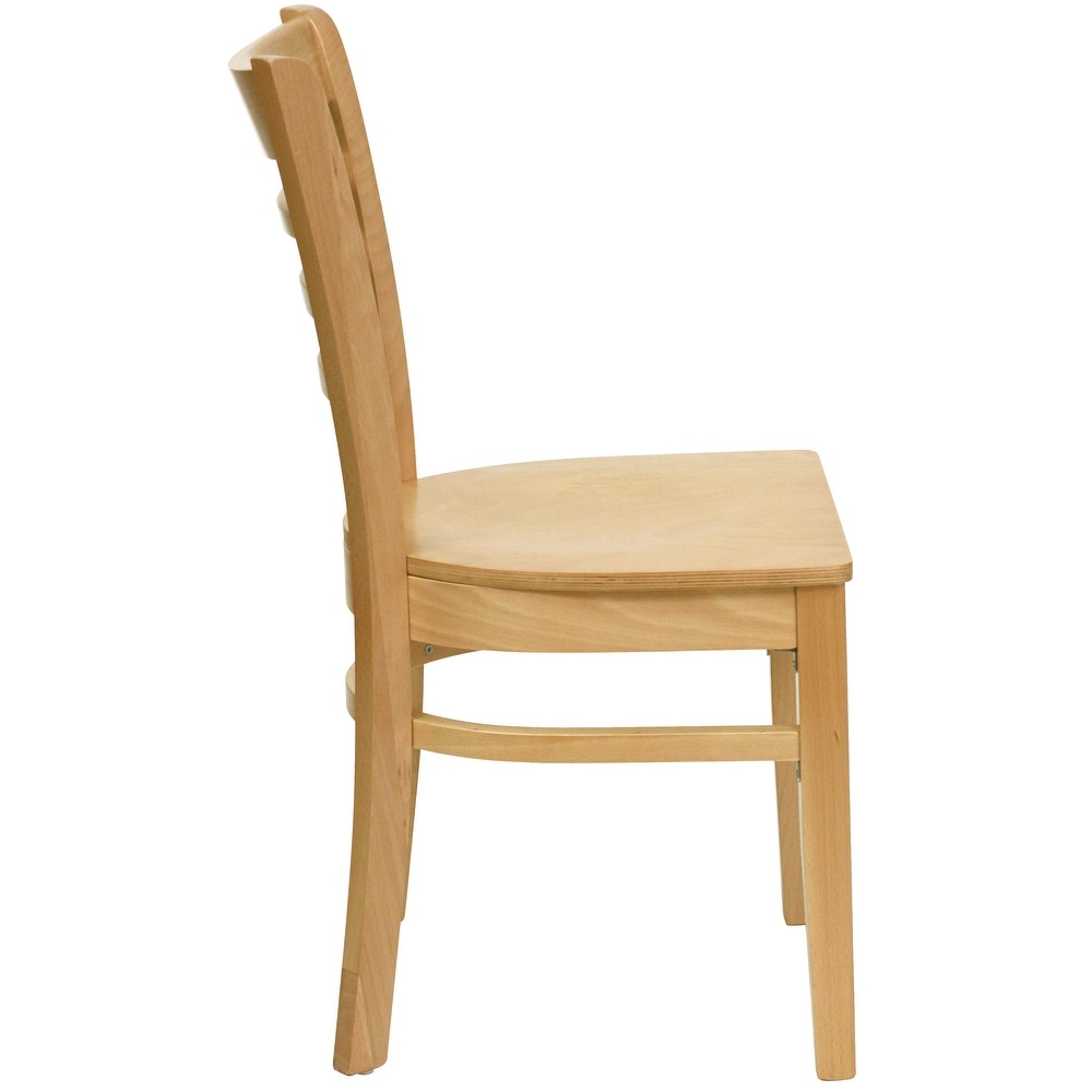 Wooden Ladder Back Restaurant Dining Chair   17.25\