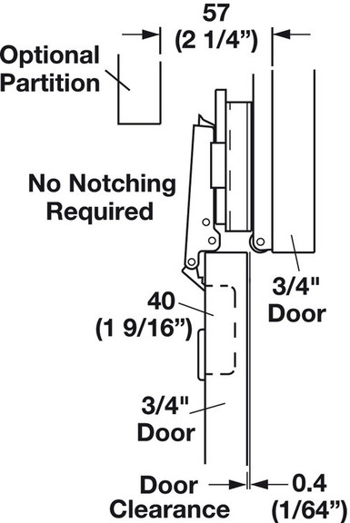 Hafele Pocket Door System  Accuride 1432 (Hinges n...