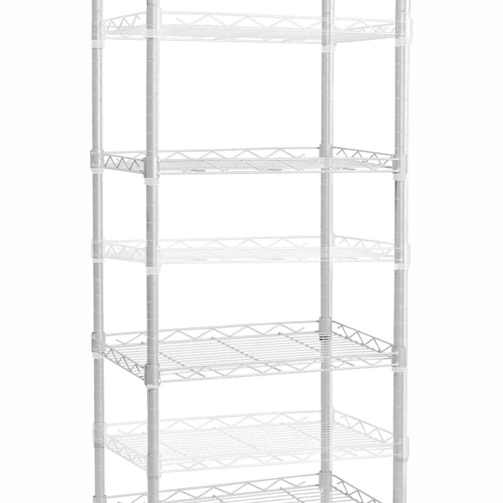 White 5-Tier Metal Garage Storage Shelving Unit (16.6 in. W x 53.5 in. H x 11.8 in. D) shelve-593