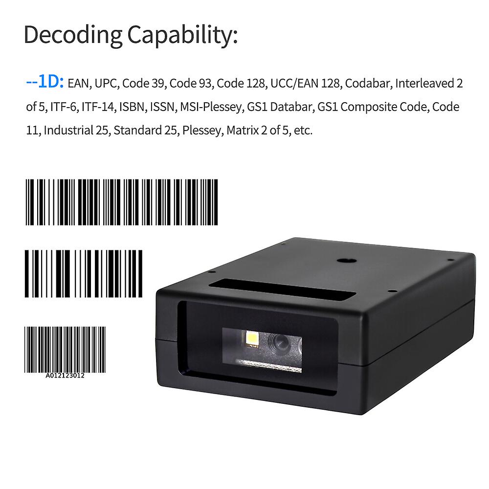 Mini Embedded Barcode Scanner Self-induction One Dimensional(1d) Bar Code Reader Module Scanner Usb Connection Support Command Control Compatible With