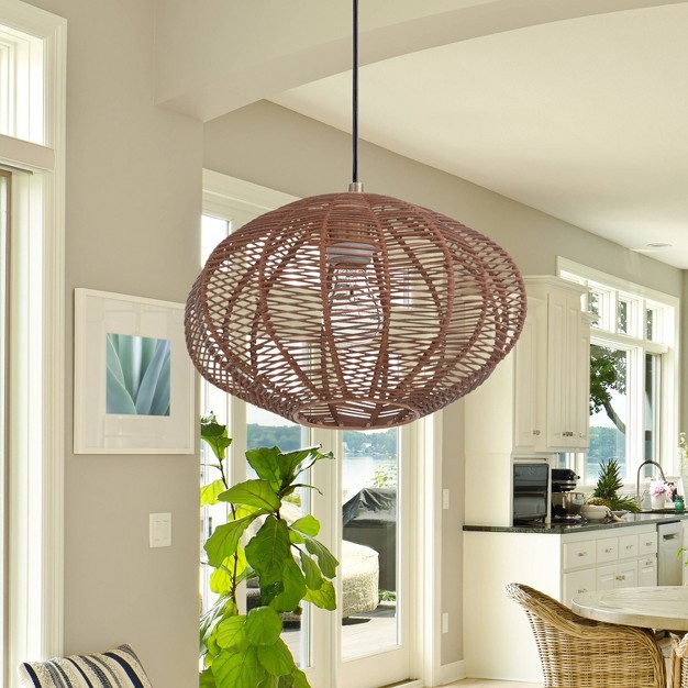 1 light Linnea Pendant Rattan Brown River Of Goods