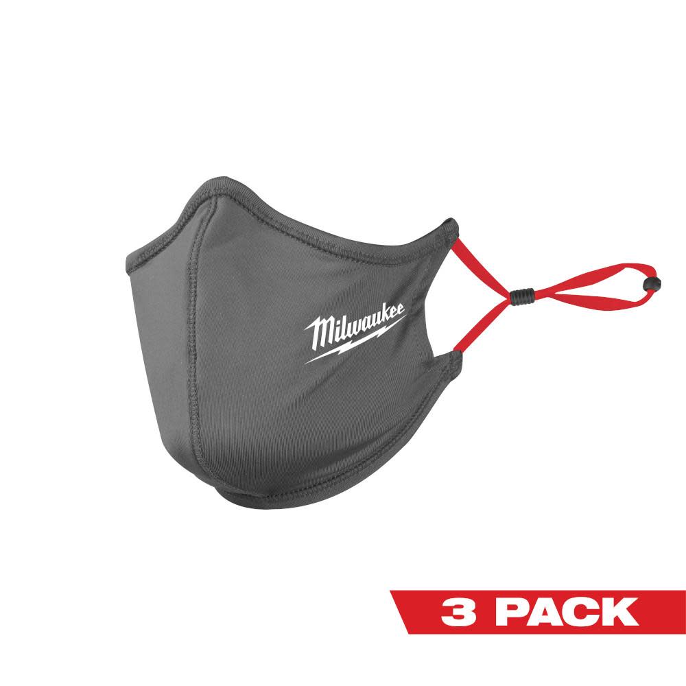 Milwaukee 3PK Gray 2-Layer Face Mask 48-73-4231 from Milwaukee