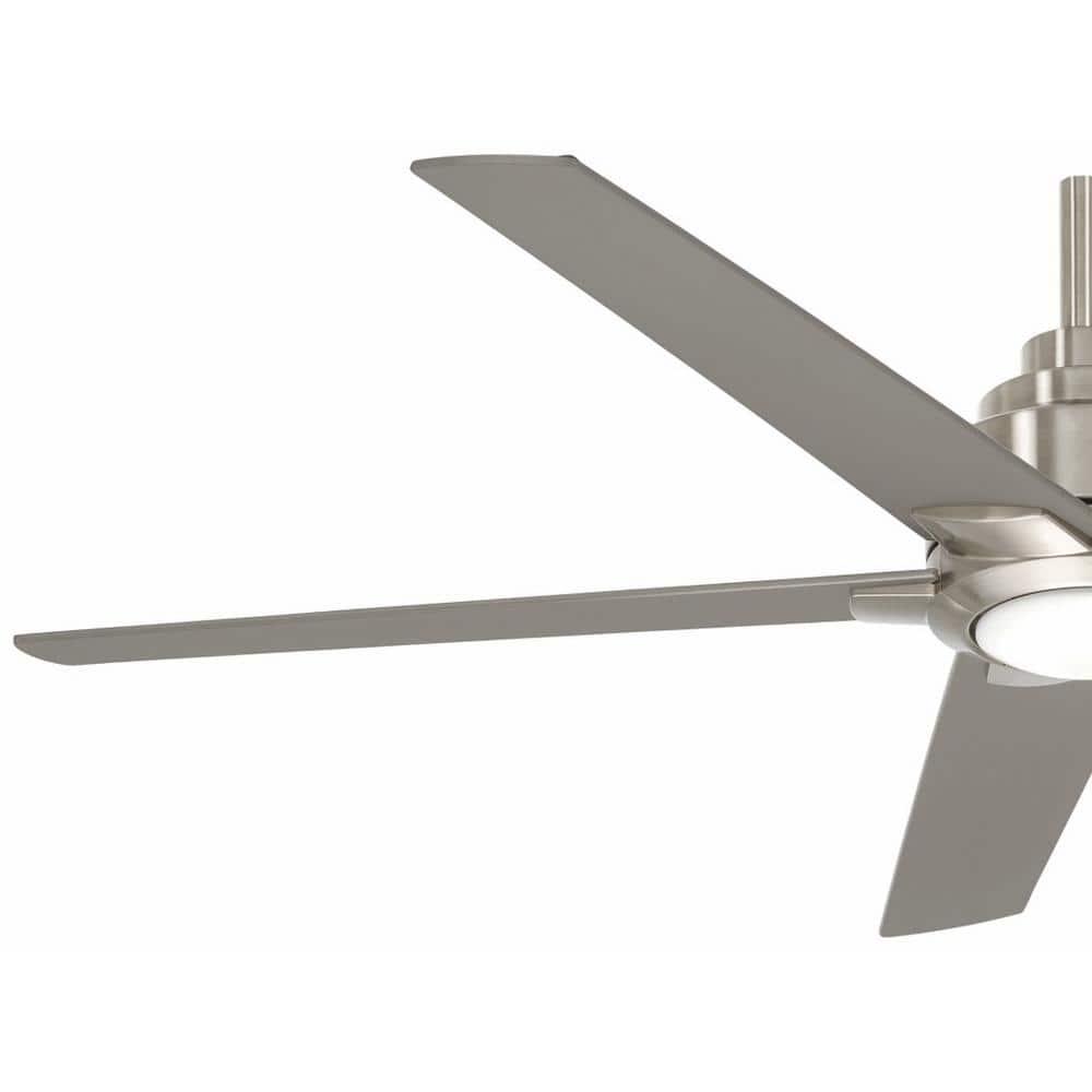 Home Decorators Collection Mickelson 52 in LED Indoor Brushed Nickel Ceiling Fan with Light