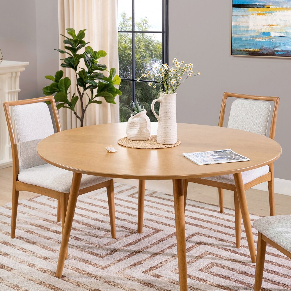 Scandi 54 inch Rubber Wood 4 Seater Round Dining Table