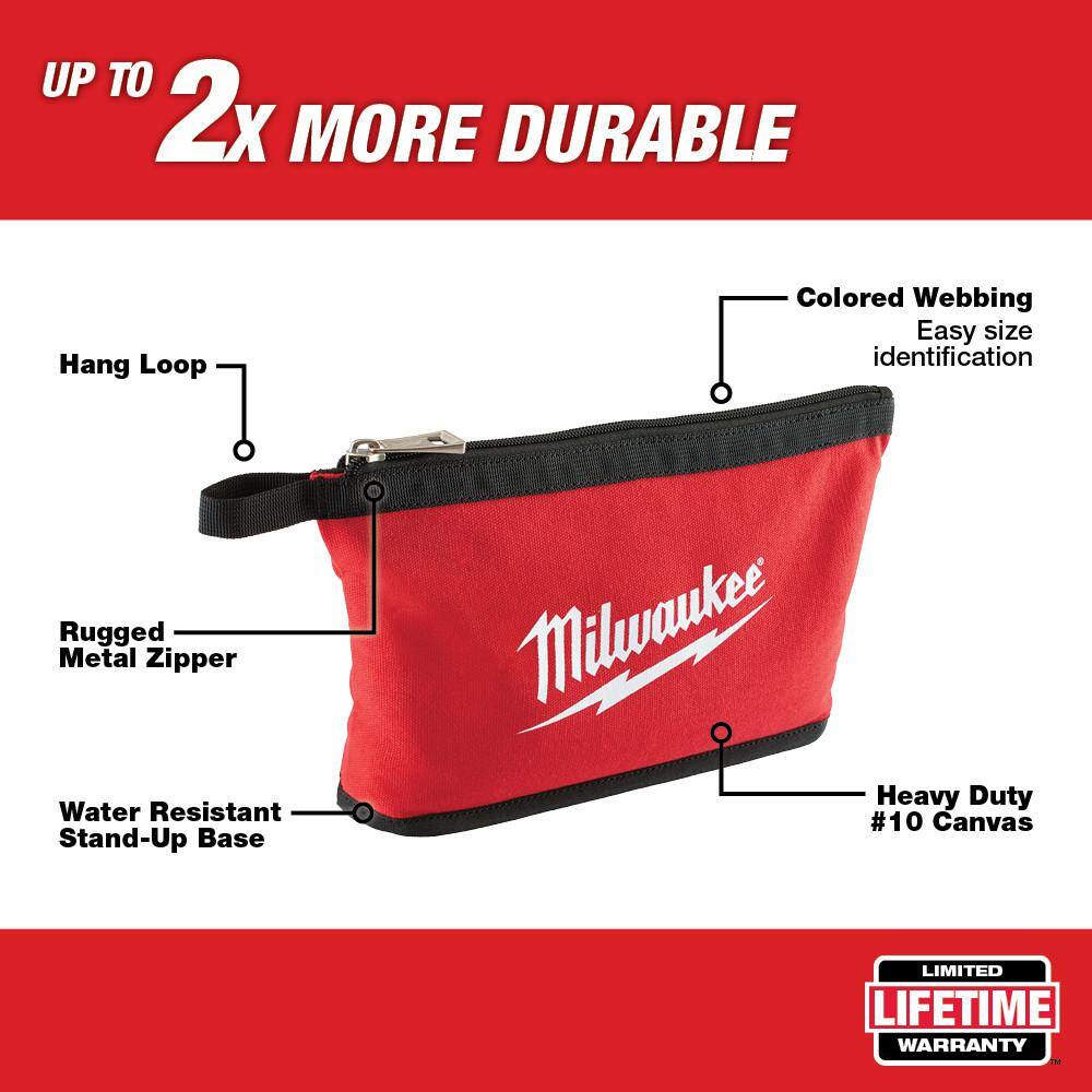 MW Red Zipper Tool Bag 48-22-8180