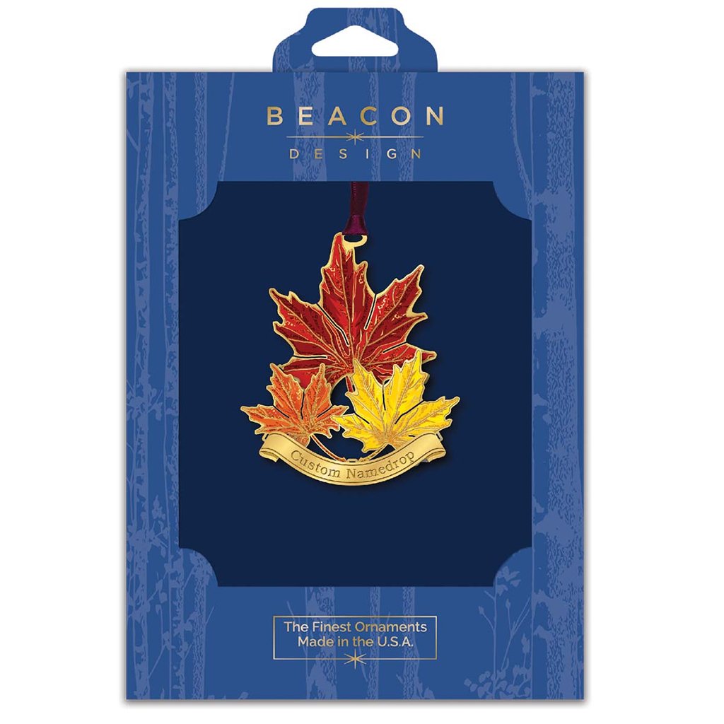 ChemArt  Maple Leaves Namedrop - Ornament