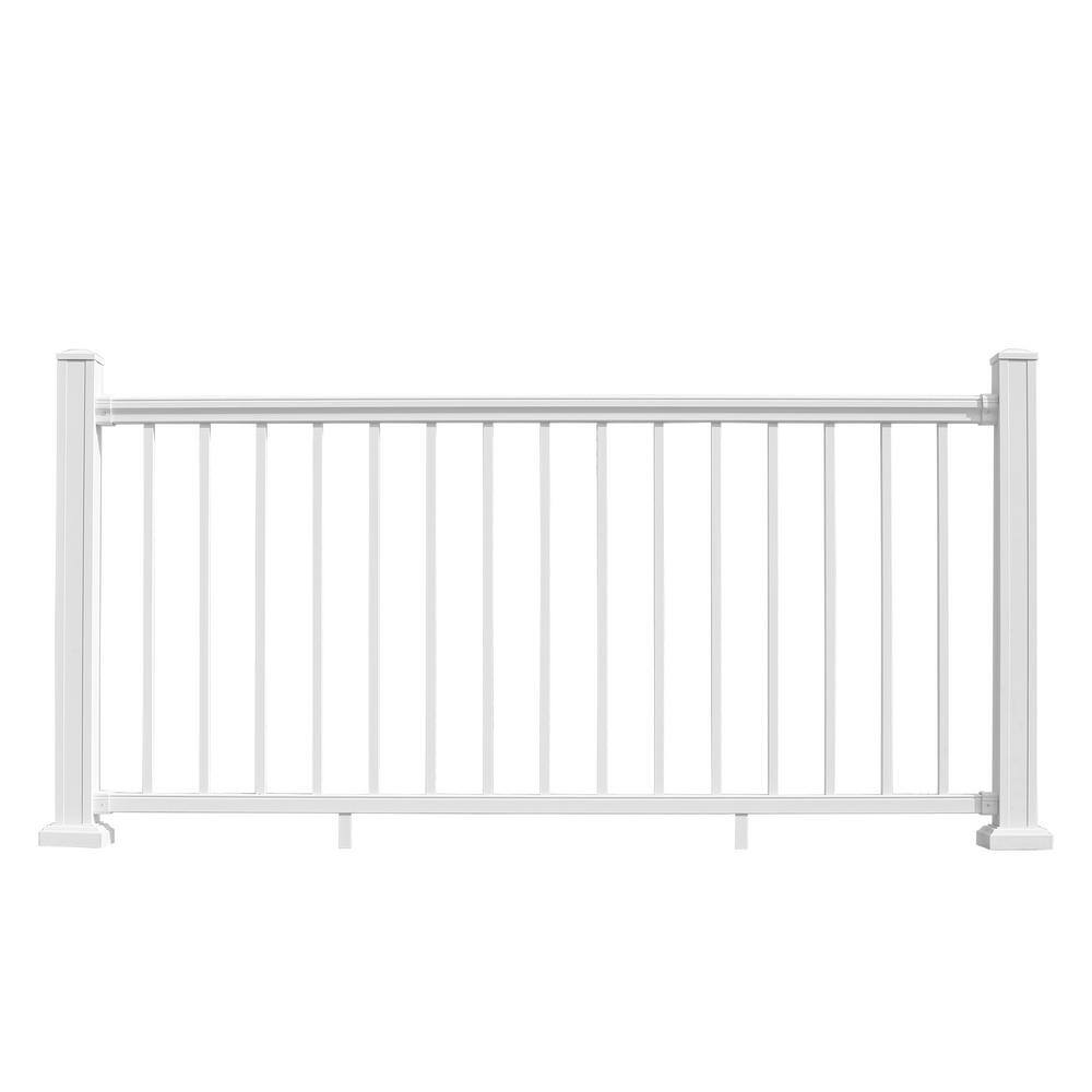 NewTechWood Allure 96 in. x 36 in. White Aluminum Preassembled Railing Kit AL-36-8-WHI