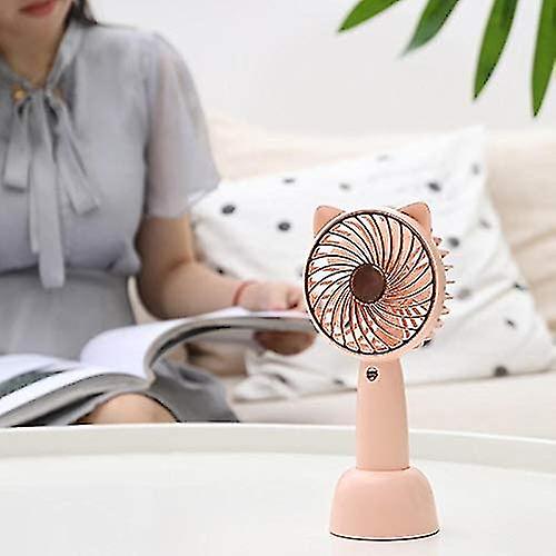 Mini Usb Hand Fan Handheld Fan Cute Small Quiet Table Fan With Suction Cup Desktop For Men And Women Student 3 Speed Adjustable